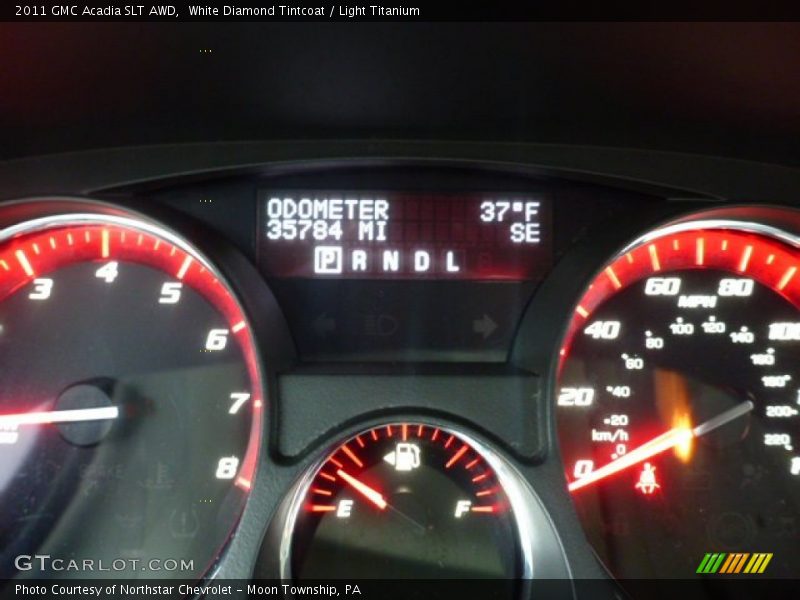 White Diamond Tintcoat / Light Titanium 2011 GMC Acadia SLT AWD