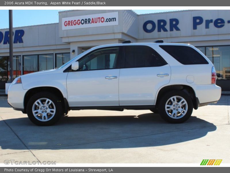 Aspen White Pearl / Saddle/Black 2006 Acura MDX Touring