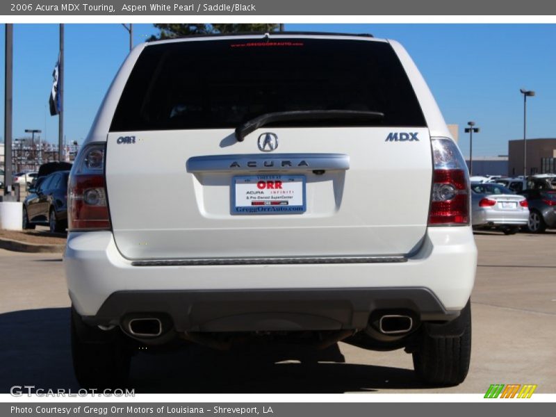 Aspen White Pearl / Saddle/Black 2006 Acura MDX Touring