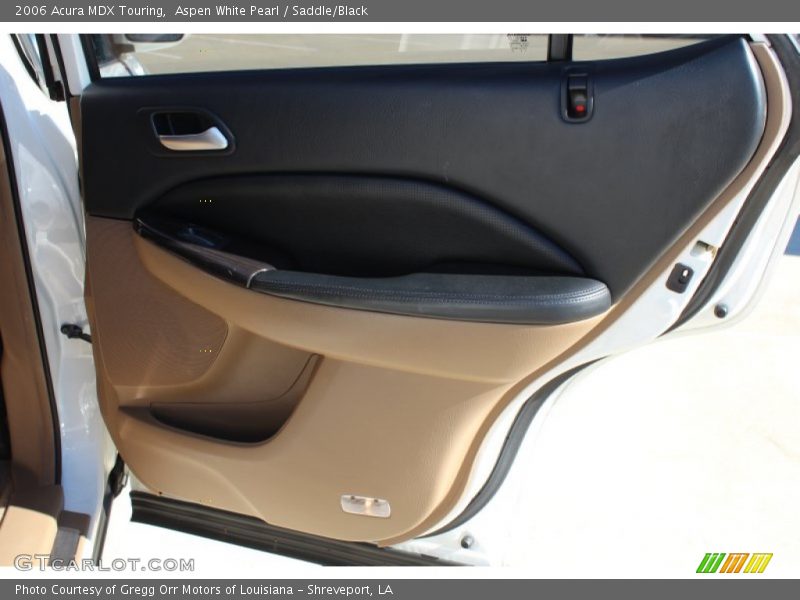 Aspen White Pearl / Saddle/Black 2006 Acura MDX Touring