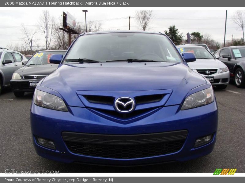 Aurora Blue Mica / Black 2008 Mazda MAZDA3 s Touring Hatchback