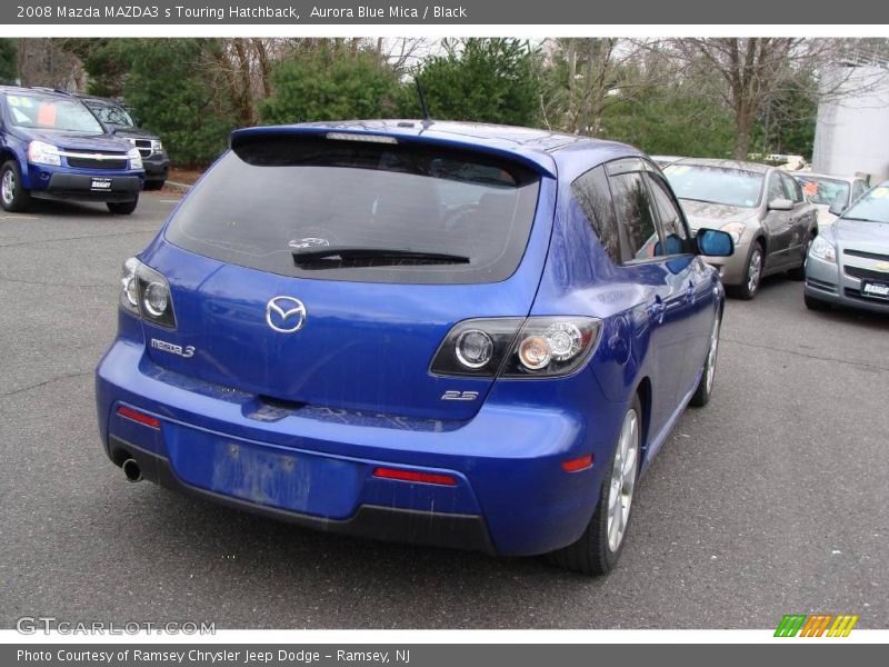 Aurora Blue Mica / Black 2008 Mazda MAZDA3 s Touring Hatchback