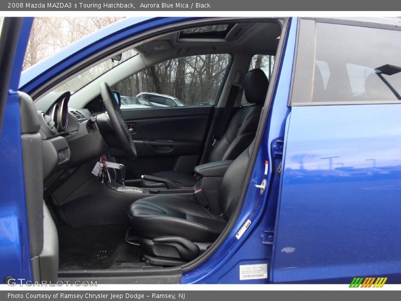 Aurora Blue Mica / Black 2008 Mazda MAZDA3 s Touring Hatchback