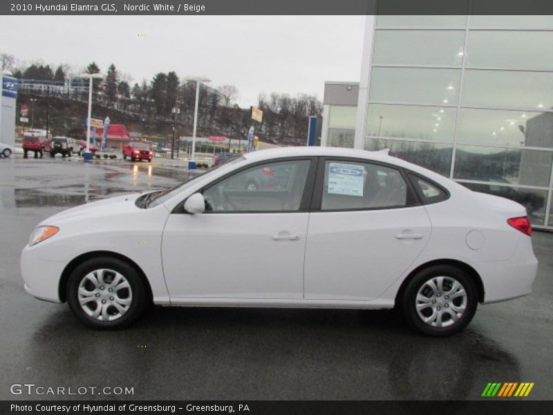 Nordic White / Beige 2010 Hyundai Elantra GLS
