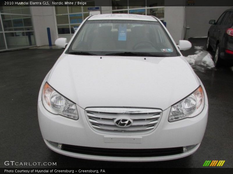 Nordic White / Beige 2010 Hyundai Elantra GLS