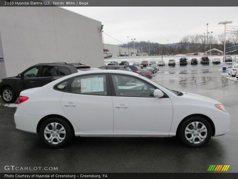 Nordic White / Beige 2010 Hyundai Elantra GLS