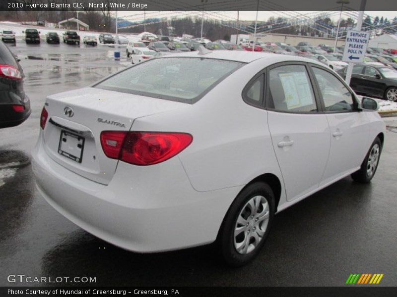 Nordic White / Beige 2010 Hyundai Elantra GLS