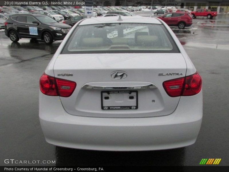 Nordic White / Beige 2010 Hyundai Elantra GLS