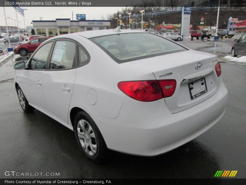 Nordic White / Beige 2010 Hyundai Elantra GLS