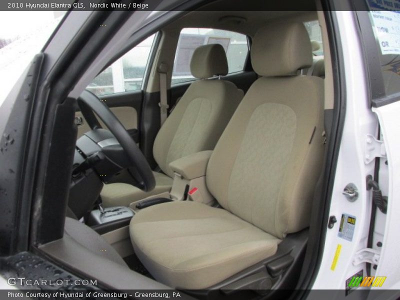 Nordic White / Beige 2010 Hyundai Elantra GLS