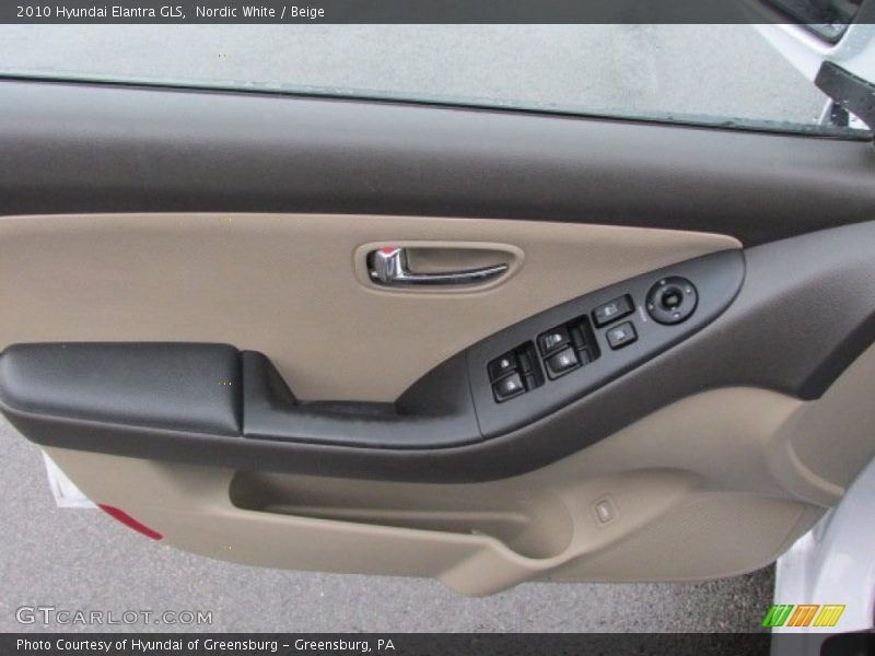 Nordic White / Beige 2010 Hyundai Elantra GLS