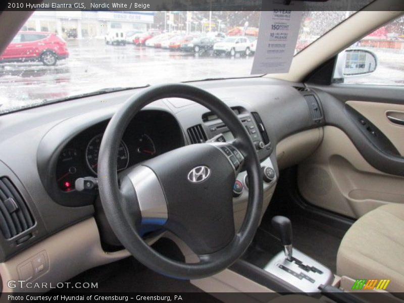 Nordic White / Beige 2010 Hyundai Elantra GLS