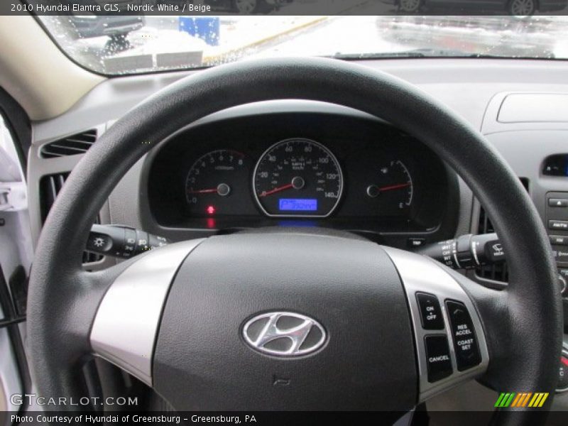 Nordic White / Beige 2010 Hyundai Elantra GLS