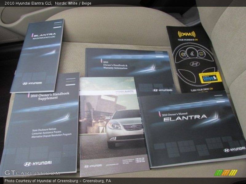 Nordic White / Beige 2010 Hyundai Elantra GLS