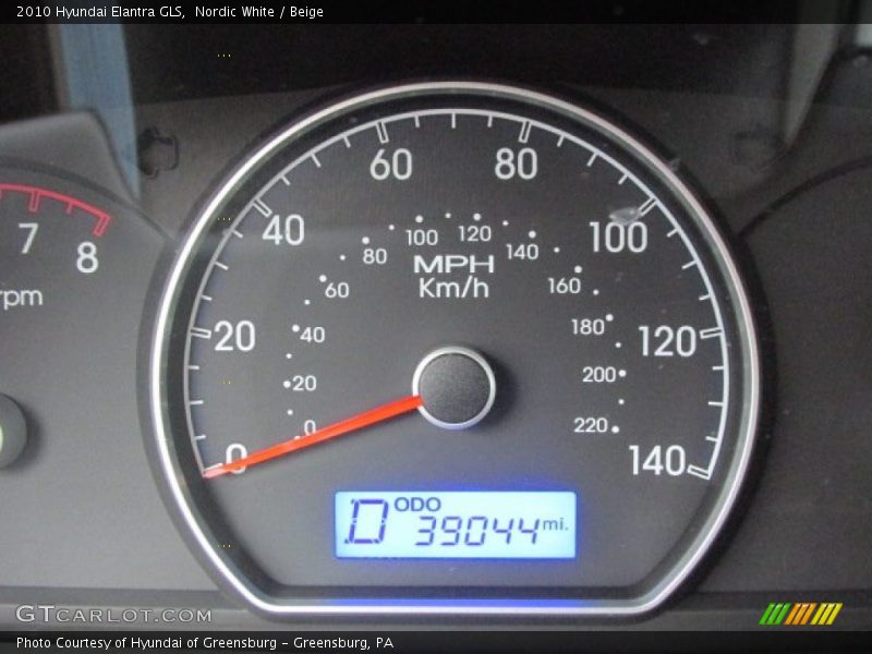 Nordic White / Beige 2010 Hyundai Elantra GLS