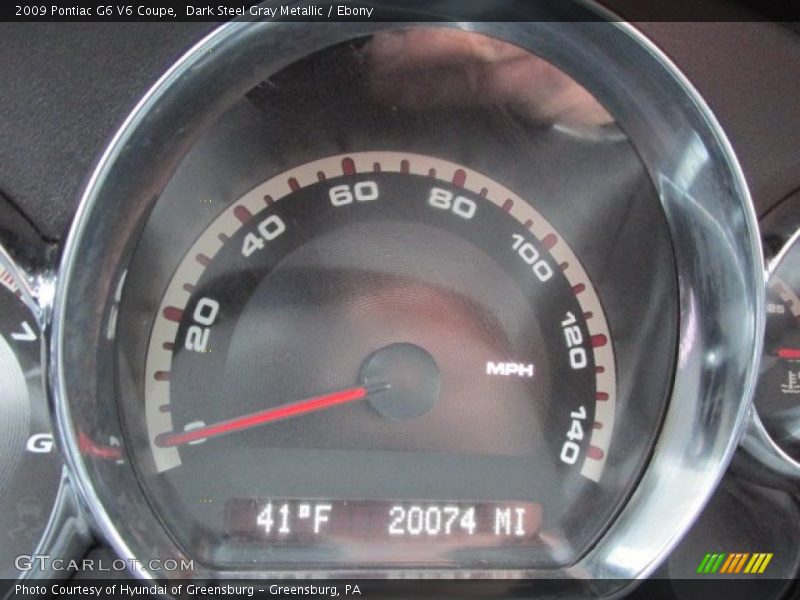 Dark Steel Gray Metallic / Ebony 2009 Pontiac G6 V6 Coupe
