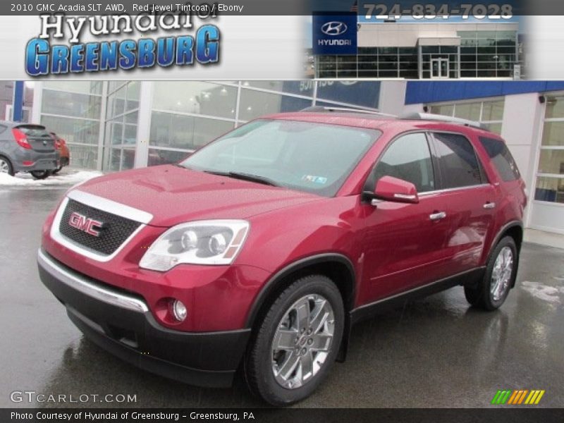 Red Jewel Tintcoat / Ebony 2010 GMC Acadia SLT AWD