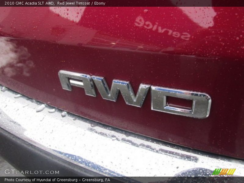 Red Jewel Tintcoat / Ebony 2010 GMC Acadia SLT AWD