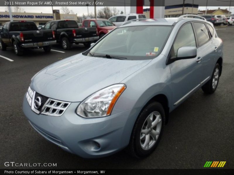 Frosted Steel Metallic / Gray 2011 Nissan Rogue SV AWD