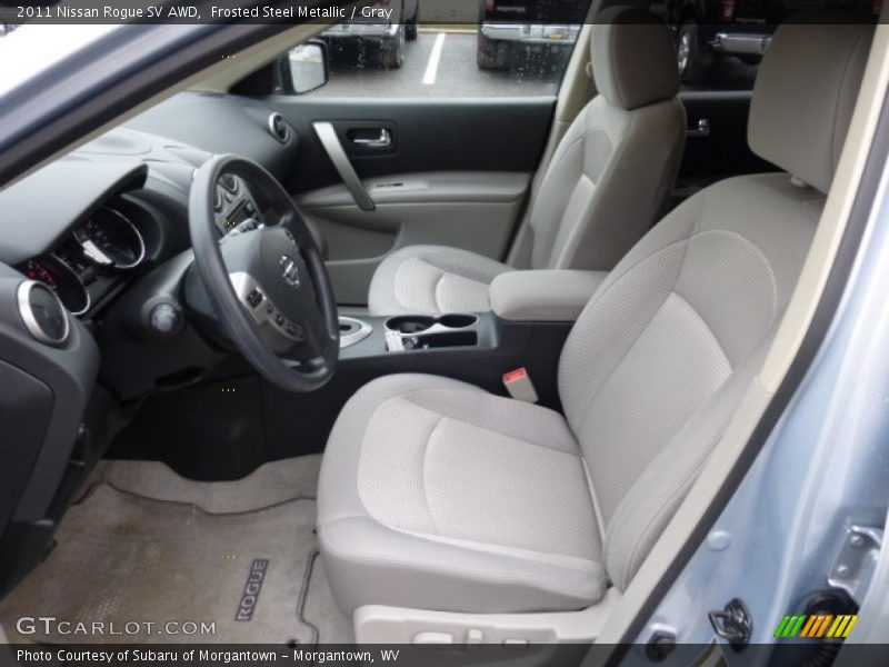 Frosted Steel Metallic / Gray 2011 Nissan Rogue SV AWD