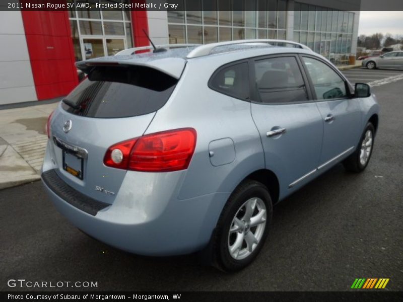 Frosted Steel Metallic / Gray 2011 Nissan Rogue SV AWD