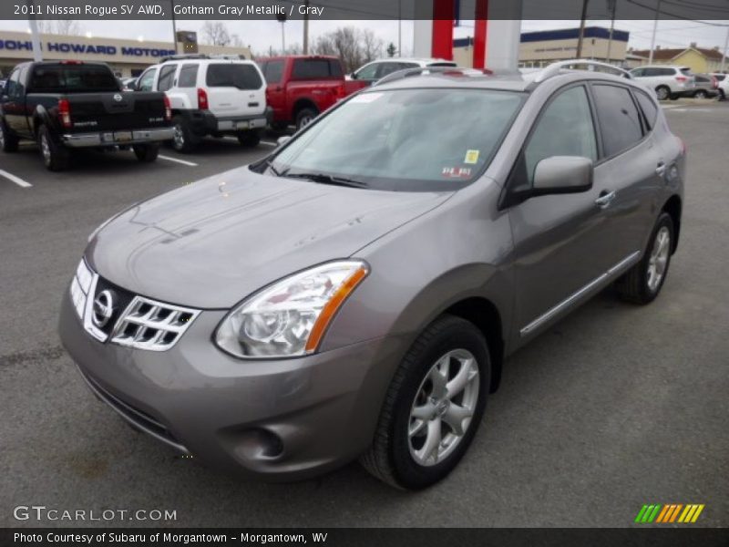 Gotham Gray Metallic / Gray 2011 Nissan Rogue SV AWD