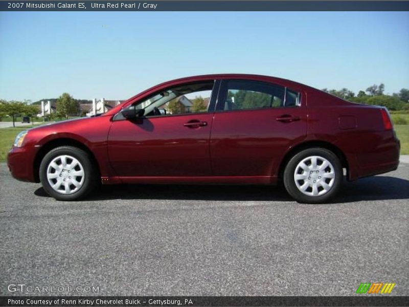 Ultra Red Pearl / Gray 2007 Mitsubishi Galant ES
