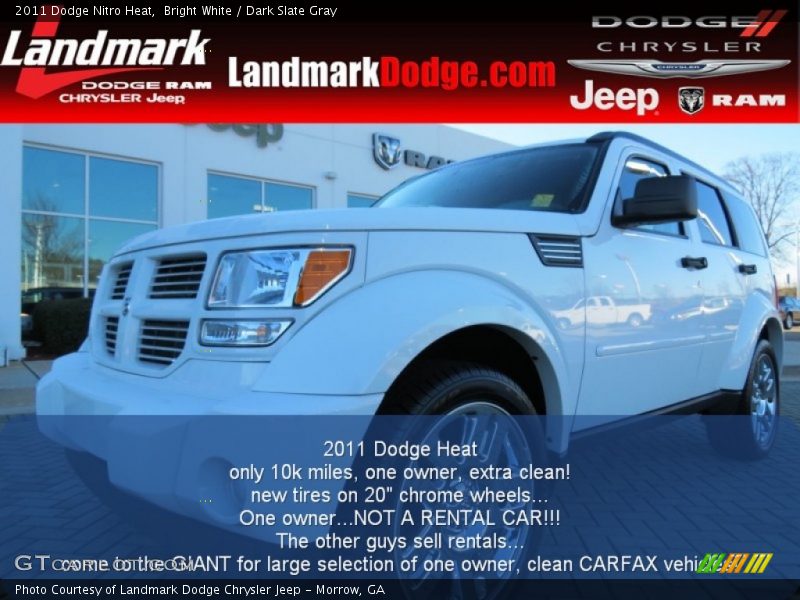 Bright White / Dark Slate Gray 2011 Dodge Nitro Heat