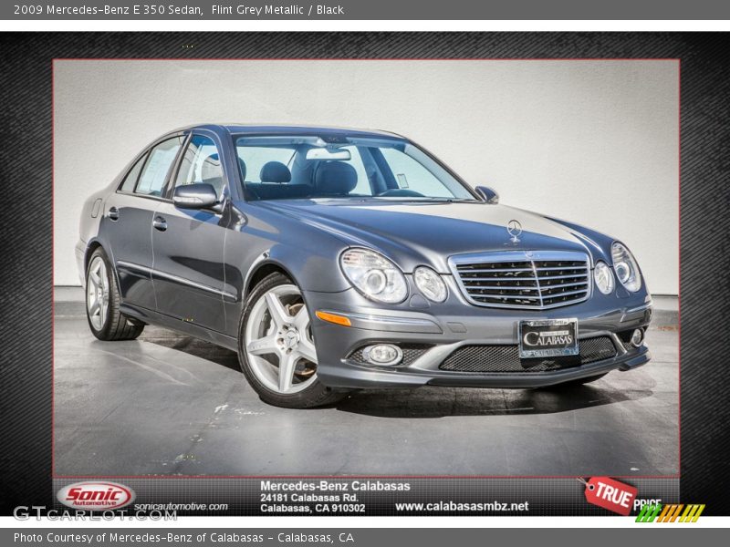Flint Grey Metallic / Black 2009 Mercedes-Benz E 350 Sedan