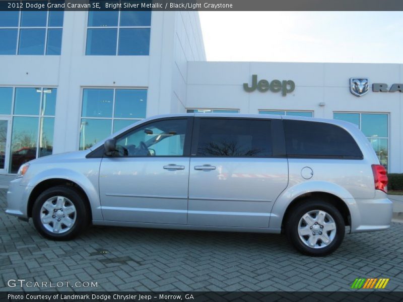 Bright Silver Metallic / Black/Light Graystone 2012 Dodge Grand Caravan SE