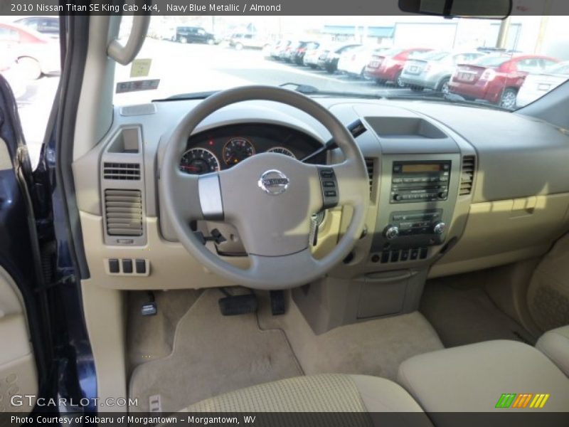 Navy Blue Metallic / Almond 2010 Nissan Titan SE King Cab 4x4