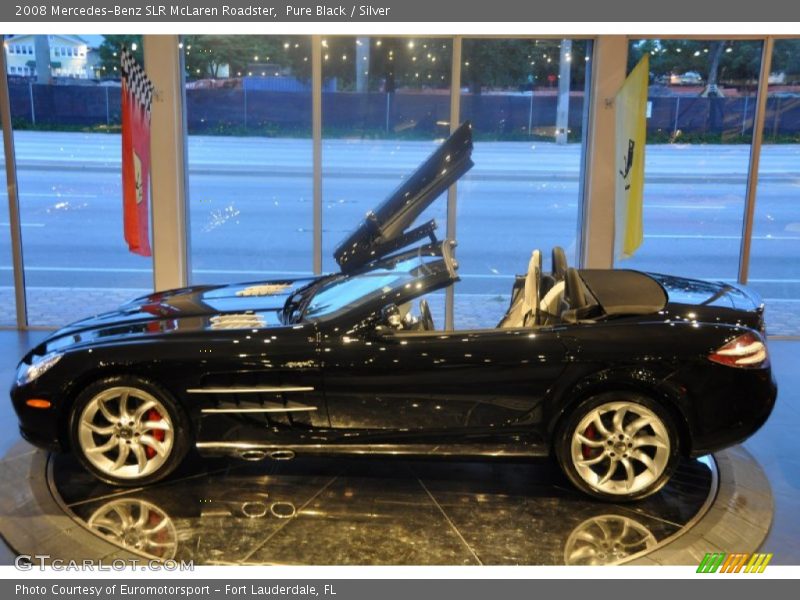 Pure Black / Silver 2008 Mercedes-Benz SLR McLaren Roadster