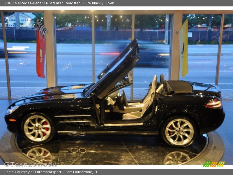 Pure Black / Silver 2008 Mercedes-Benz SLR McLaren Roadster