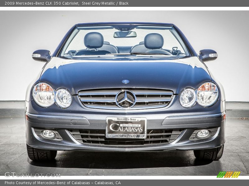 Steel Grey Metallic / Black 2009 Mercedes-Benz CLK 350 Cabriolet