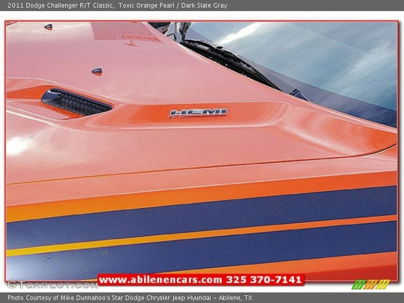 Toxic Orange Pearl / Dark Slate Gray 2011 Dodge Challenger R/T Classic