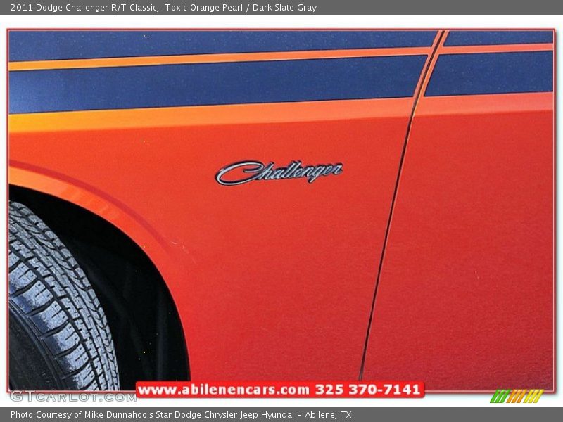Toxic Orange Pearl / Dark Slate Gray 2011 Dodge Challenger R/T Classic