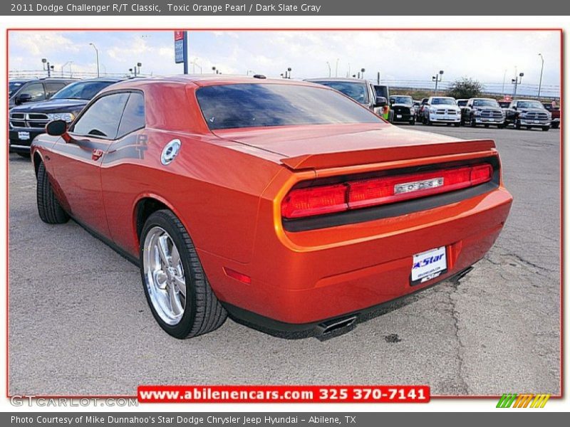 Toxic Orange Pearl / Dark Slate Gray 2011 Dodge Challenger R/T Classic