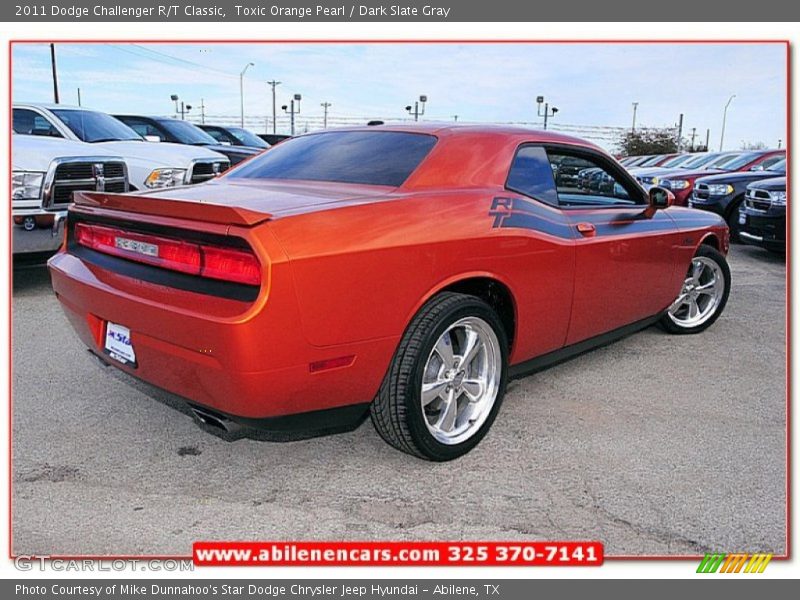 Toxic Orange Pearl / Dark Slate Gray 2011 Dodge Challenger R/T Classic