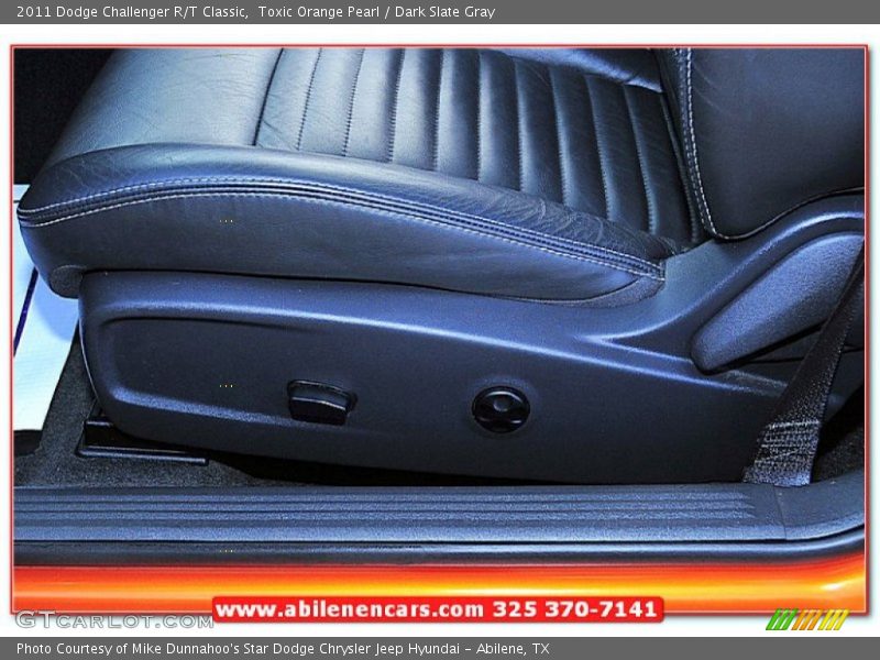 Toxic Orange Pearl / Dark Slate Gray 2011 Dodge Challenger R/T Classic