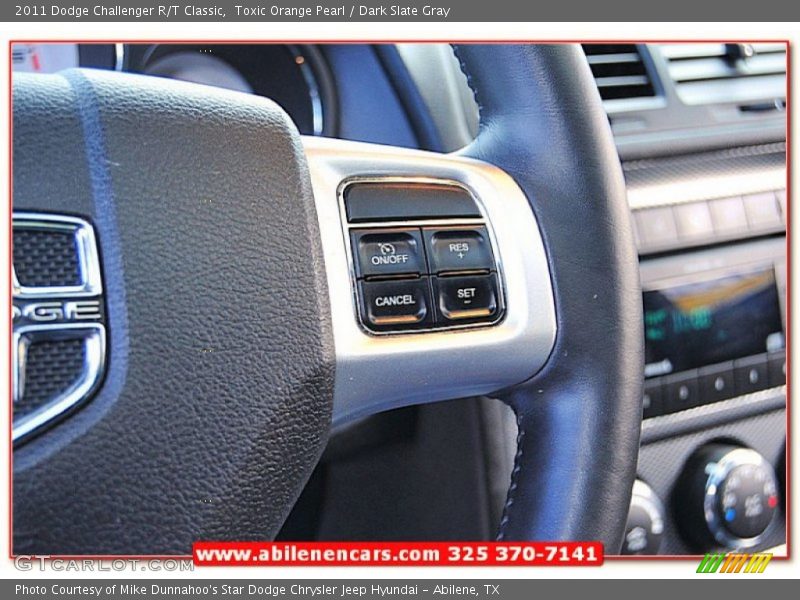 Toxic Orange Pearl / Dark Slate Gray 2011 Dodge Challenger R/T Classic