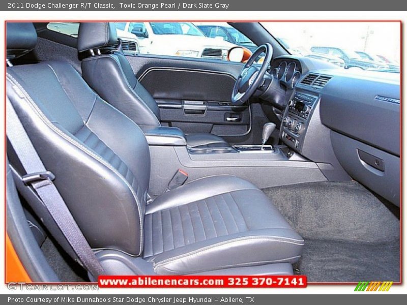 Toxic Orange Pearl / Dark Slate Gray 2011 Dodge Challenger R/T Classic