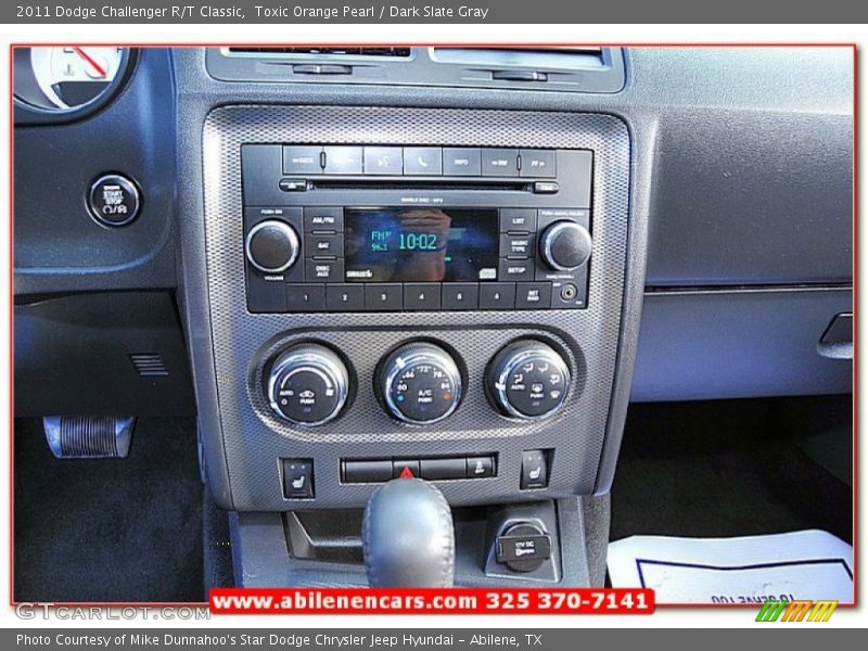 Toxic Orange Pearl / Dark Slate Gray 2011 Dodge Challenger R/T Classic
