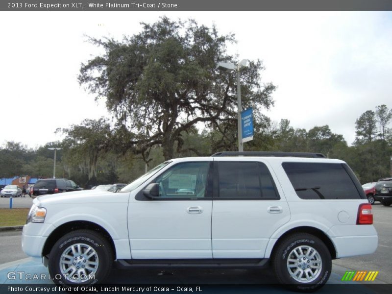 White Platinum Tri-Coat / Stone 2013 Ford Expedition XLT