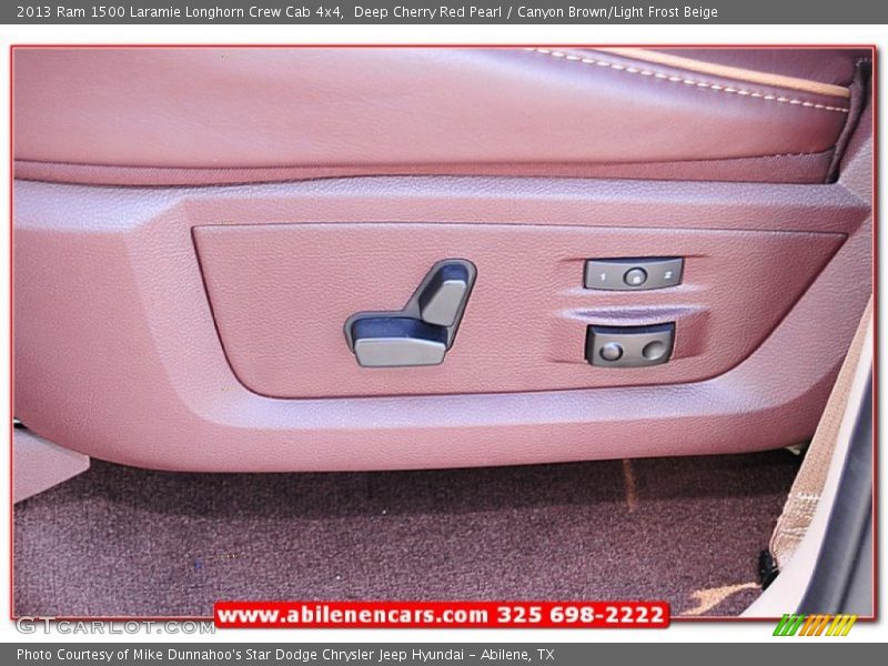 Deep Cherry Red Pearl / Canyon Brown/Light Frost Beige 2013 Ram 1500 Laramie Longhorn Crew Cab 4x4