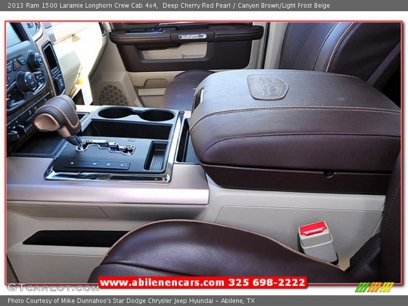 Deep Cherry Red Pearl / Canyon Brown/Light Frost Beige 2013 Ram 1500 Laramie Longhorn Crew Cab 4x4