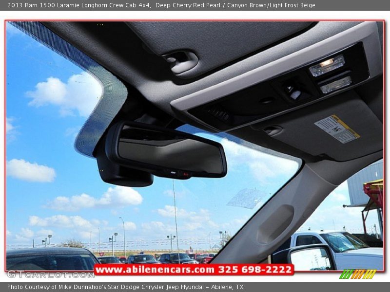 Deep Cherry Red Pearl / Canyon Brown/Light Frost Beige 2013 Ram 1500 Laramie Longhorn Crew Cab 4x4