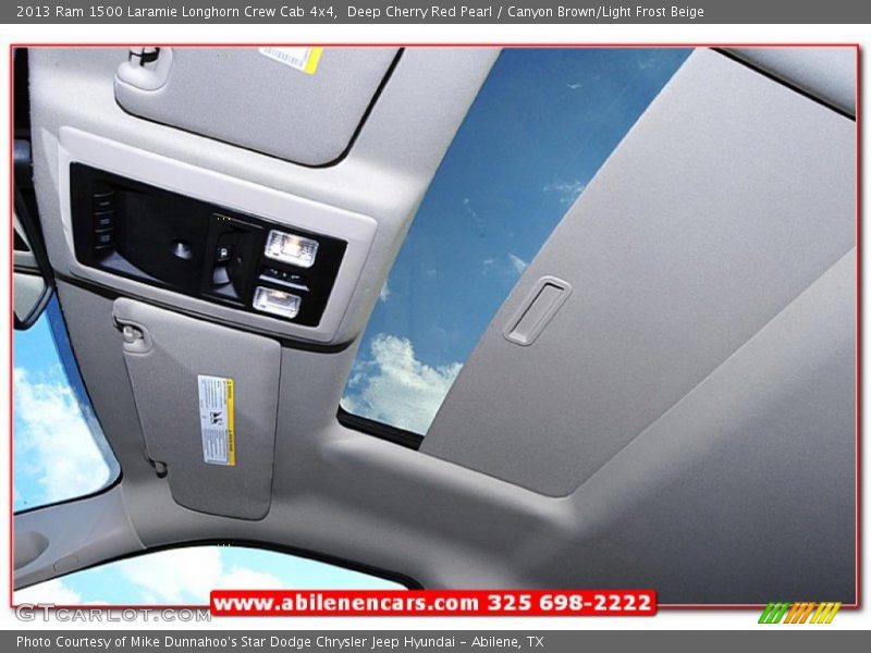 Deep Cherry Red Pearl / Canyon Brown/Light Frost Beige 2013 Ram 1500 Laramie Longhorn Crew Cab 4x4