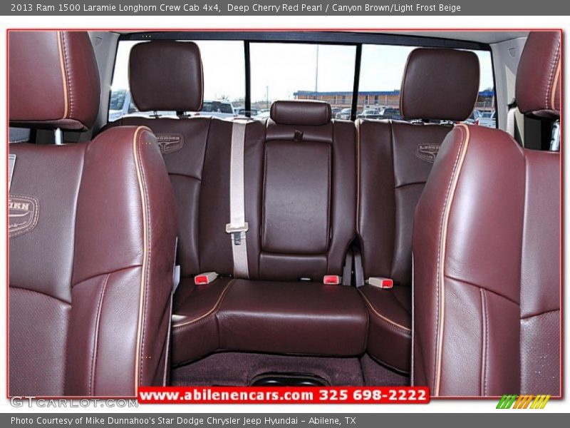Deep Cherry Red Pearl / Canyon Brown/Light Frost Beige 2013 Ram 1500 Laramie Longhorn Crew Cab 4x4