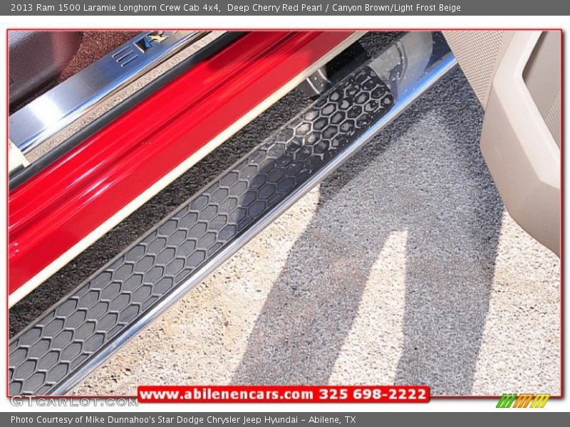 Deep Cherry Red Pearl / Canyon Brown/Light Frost Beige 2013 Ram 1500 Laramie Longhorn Crew Cab 4x4