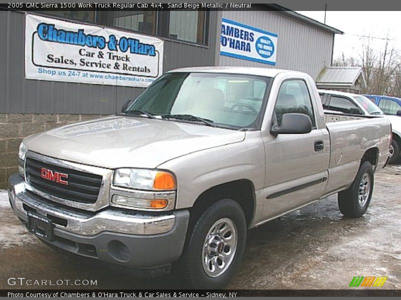 Sand Beige Metallic / Neutral 2005 GMC Sierra 1500 Work Truck Regular Cab 4x4